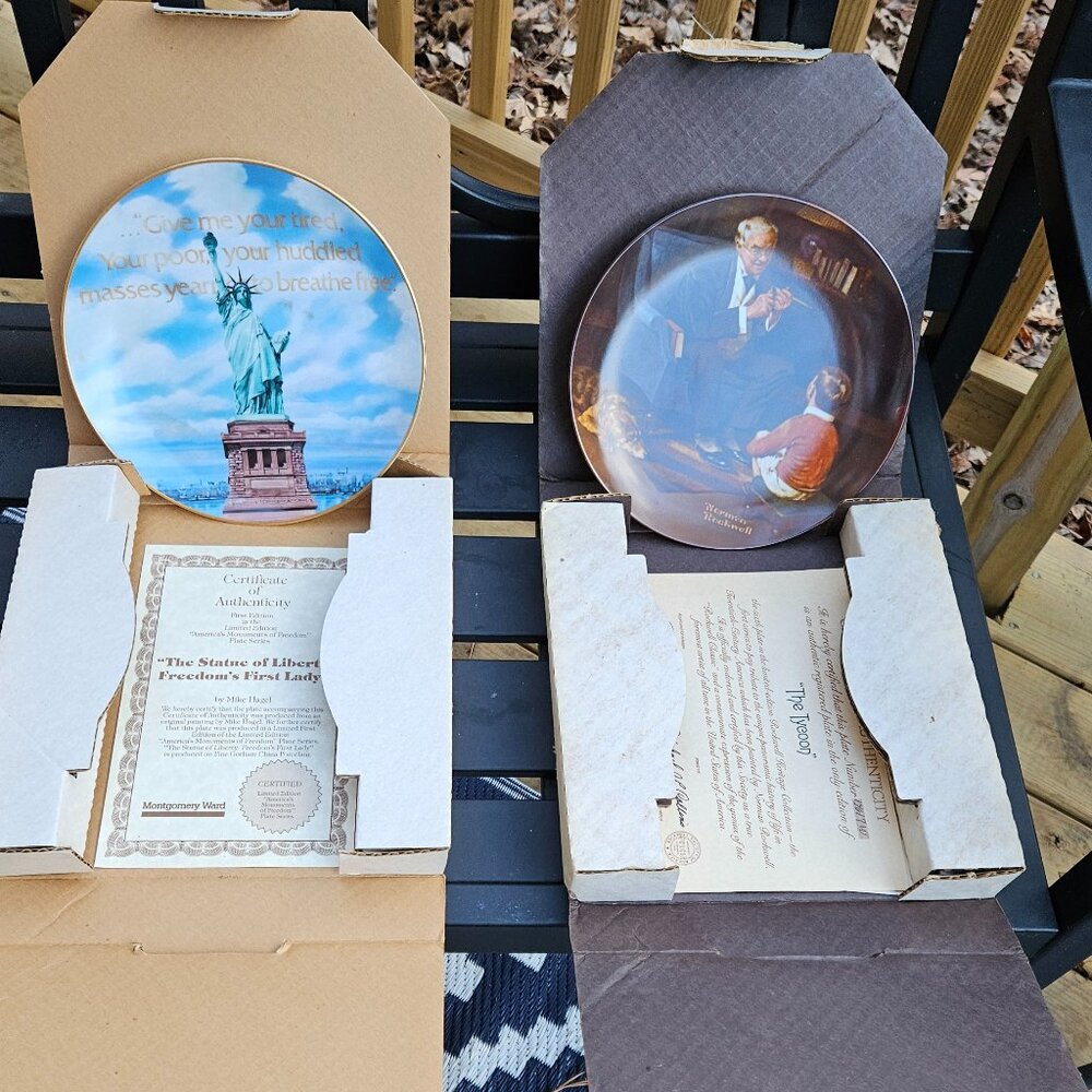Knowles Hagle Bradford Exchange SET OF 4 decorative collectible plates.